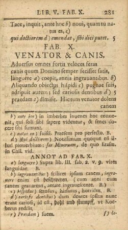 Fab. X. Venator & Canis