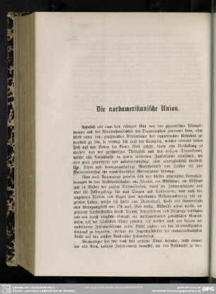 Die nordamerikanische Union