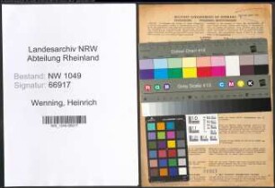 Entnazifizierung Heinrich Wenning , geb. 21.02.1914 ()