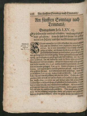 Am fünfften Sonntage nach Trinitatis / Evangelium Jesa. L.XV, 23