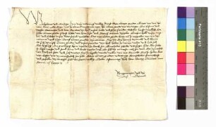 Stadt Schwäbisch Gmünd an Graf Kraft von Hohenlohe.
