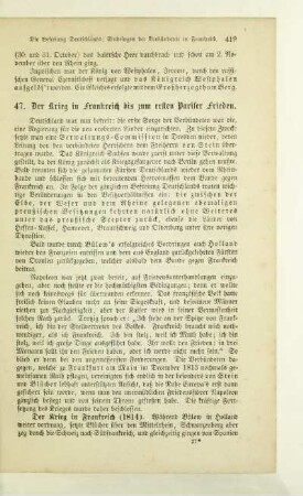47. Der Krieg in Frankreich bis zum ersten Pariser Frieden