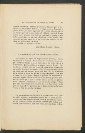 El caballero que ha perdido su señora