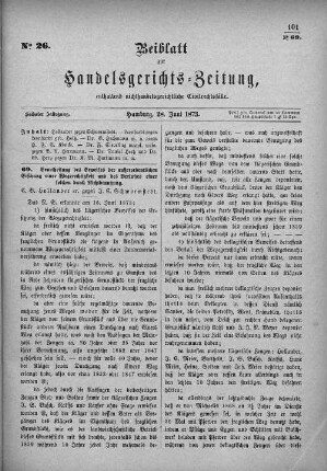 No. 26. 28. Juni 1873
