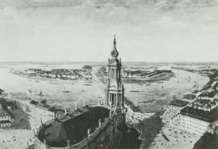 Blick auf Dresden-Neustadt vom Schloßturm
