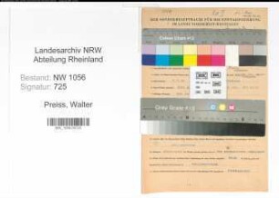 Entnazifizierung Walter Preiss , geb. 05.05.1899 (Lehrer)