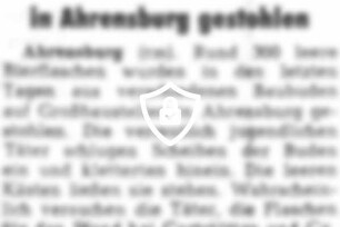 300 leere Bierflaschen in Ahrensburg gestohlen