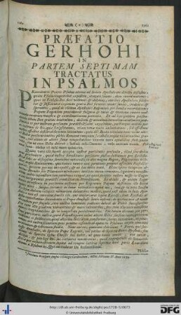 Tractatus In Psalmos Pars Septima.