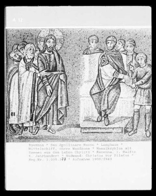 Mosaiken der Obergadenwände — Christusszenen — Anklage vor Pilatus