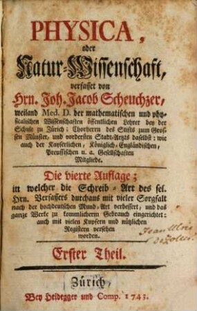 Physica, oder Natur-Wissenschaft, 1