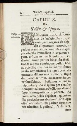 Caput X. De Tactu & Gustu.