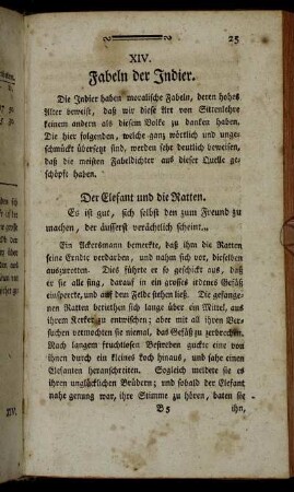 XIV. Fabeln der Indier.