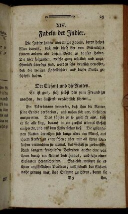 XIV. Fabeln der Indier.