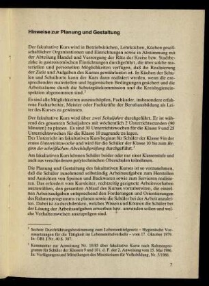 Hinweise zur Planung und Gestaltung