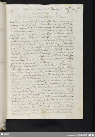 [Faszikel 7: Denkschrift zur Seepolitik Venedigs, an den Dogen und Senat von Venedig gerichtet]