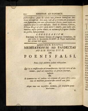 820-838, Spec. 617. De poenis Falsi