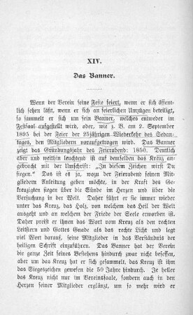 XIV. Das Banner.