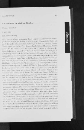 Als Schülerin im "Dritten Reich"