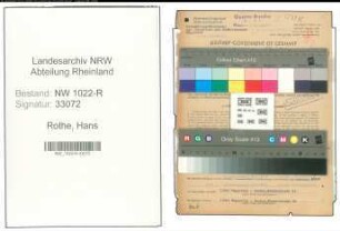Entnazifizierung Hans Rothe , geb. 18.02.1895 (Buchhalter)