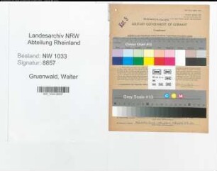 Entnazifizierung Walter Gruenwald , geb. 13.11.1919 (Polizeibeamter)