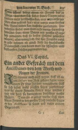 Das VI. - XI. Capitel.