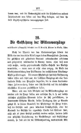Die Entstehung der Willensvorgänge