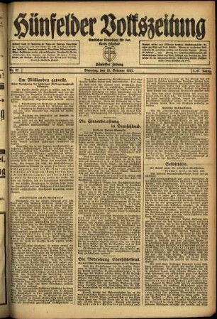 Ausgabe vom Dienstag, den 15. Februar 1921.
