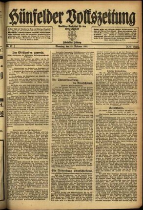 Ausgabe vom Dienstag, den 15. Februar 1921.