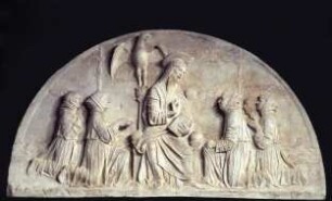 Johannes der Evangelist segnet Mitglieder seiner Bruderschaft
