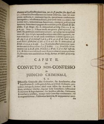 Caput II. De Convicto Non-Confesso In Judicio Criminali.