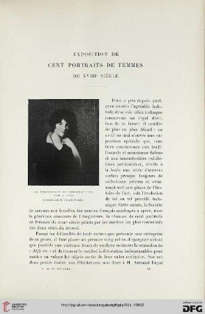 4. Pér. 1.1909: Exposition de cent portraits de femmes du XVIIIe siècle