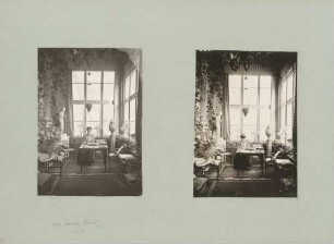 links: Großherzogin Caroline von Sachsen-Weimar-Eisenach (?) in ihrem Arbeitszimmer rechts: Großherzogin Caroline von Sachsen-Weimar-Eisenach (?) in ihrem Arbeitszimmer
