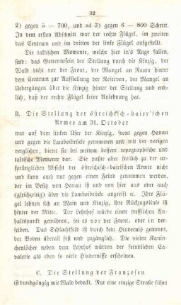 C. Die Stellung der Franzosen.
