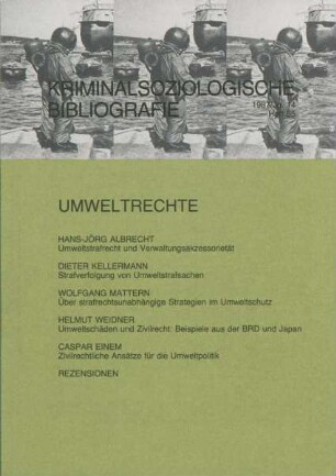 Kriminalsoziologische Bibliografie : Umweltrechte