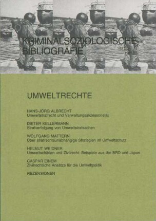 Kriminalsoziologische Bibliografie : Umweltrechte