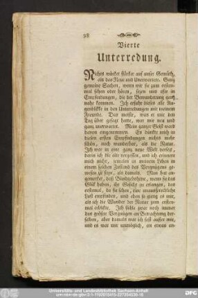 Vierte Unterredung.