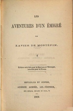 Les aventures d'un émigré, [1],4