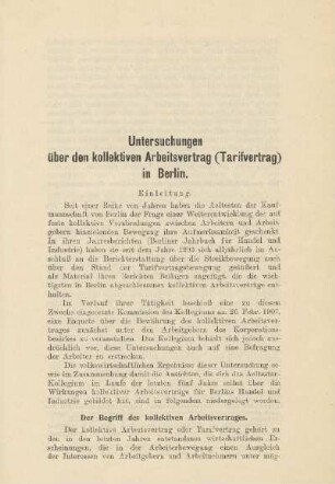 Der Begriff des kollektiven Arbeitsvertrages