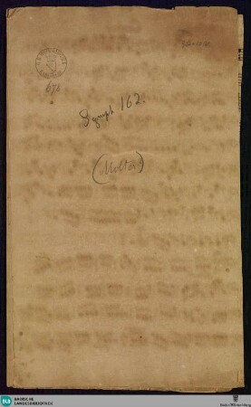 Symphonies - Mus. Hs. 678 : vl (2), a-vla, ob (2), bc; C; BrinzingMWV 7.13