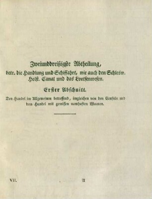 Zweiunddreißigste Abtheilung ... Erster-dritter Abschnitt
