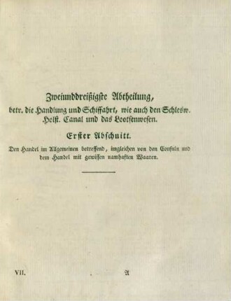 Zweiunddreißigste Abtheilung ... Erster-dritter Abschnitt