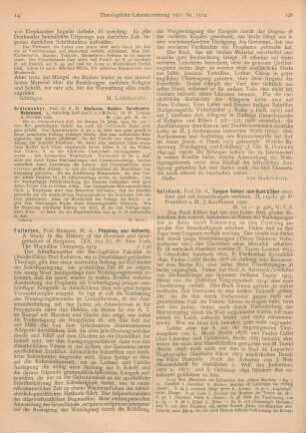 147 [Rezension] Grützmacher, Richard H., Konfuzius - Buddha - Zarathrustra - Muhammed. 2., verm. Aufl