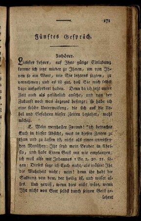 Fünftes Gespräch.