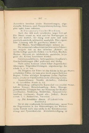 14. Die hereditäre Ataxie. (Friedreich'sche Krankheit.)