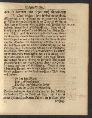III. Das Gebäu/ wie solches angerichtet.