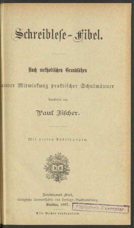 Schreiblese-Fibel : nach methodischen Grundsätzen