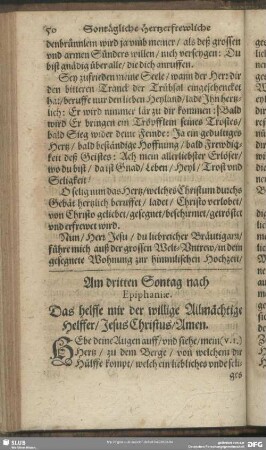 Am dritten Sontag nach Epiphaniae