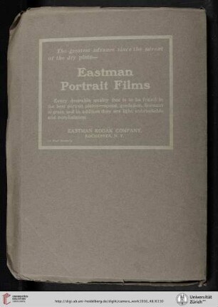 Eastman Kodak Company [Eastman Portrait Films, back cover verso]