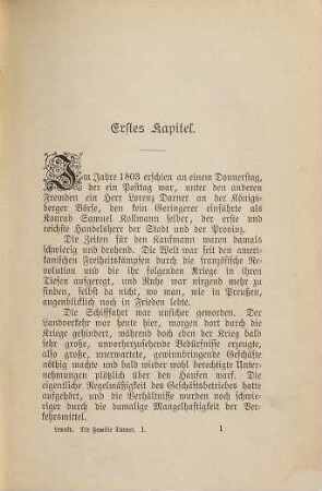 Die Familie Darner : Roman in 3 Bänden, 1