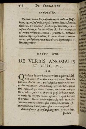 Caput XVIII. De Verbis Anomalis Et Defectivis.